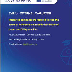 Cover of the Call for External Evaluator document