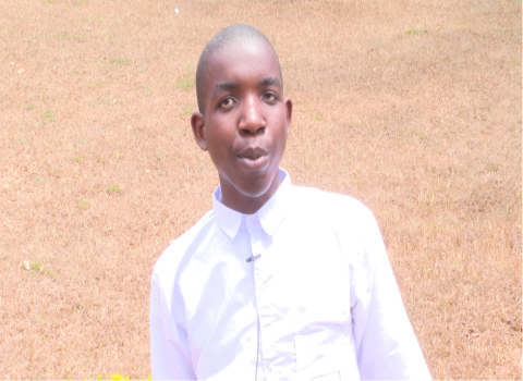 Image of Jean de Dieu Niyonzima from the Education Institute for Blind Children Kibeho, Rwanda