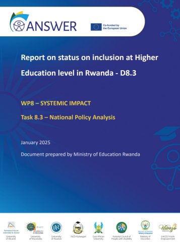 D8.3 Report on current status on inclusion at HE level in Rwanda